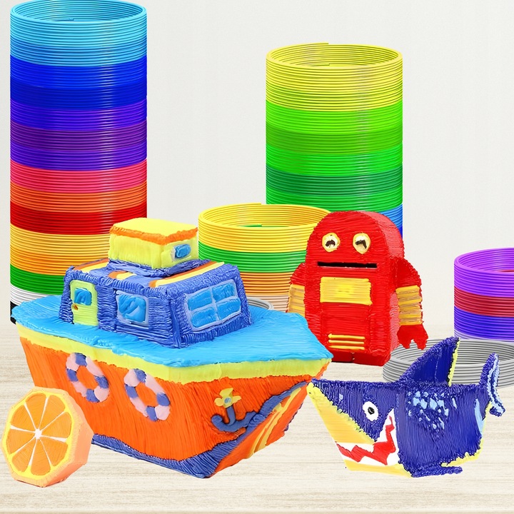 DŁUGOPIS 3D DLA DZIECI DRUKARKA MAGICZNY PEN ZESTAW + WKŁADY PLA 160 METRÓW Stan opakowania oryginalne