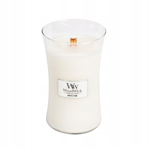 WoodWick velká svíčka White Teak 609.5 g