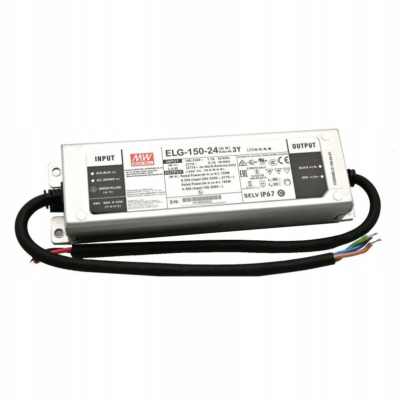 Mean Well ELG-150-24-3Y Led Driver 150W 6.25A (led napájecí zdroj)