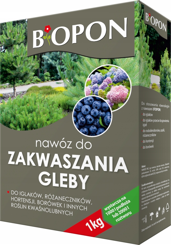 

Biopon Nawóz do Zakwaszania Gleby 1kg