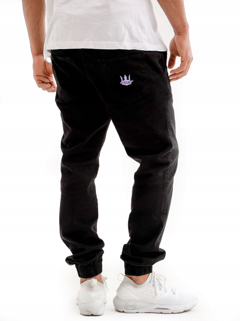 

Spodnie Jogger Jigga Wear Czarne Fiolet 4XL