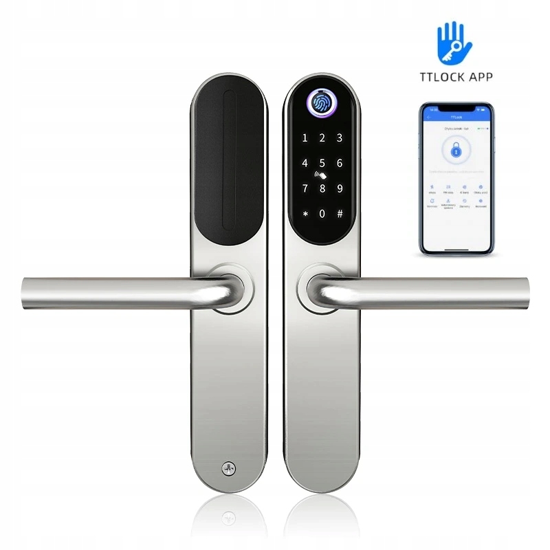 Kľučka Bot Smart TTLock SH4 strieborná