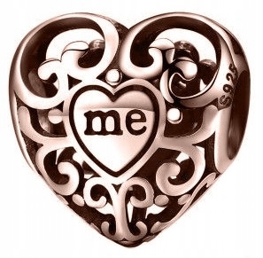 Přívěsek Srdce Má Láska, růžové zlato a stříbro 925