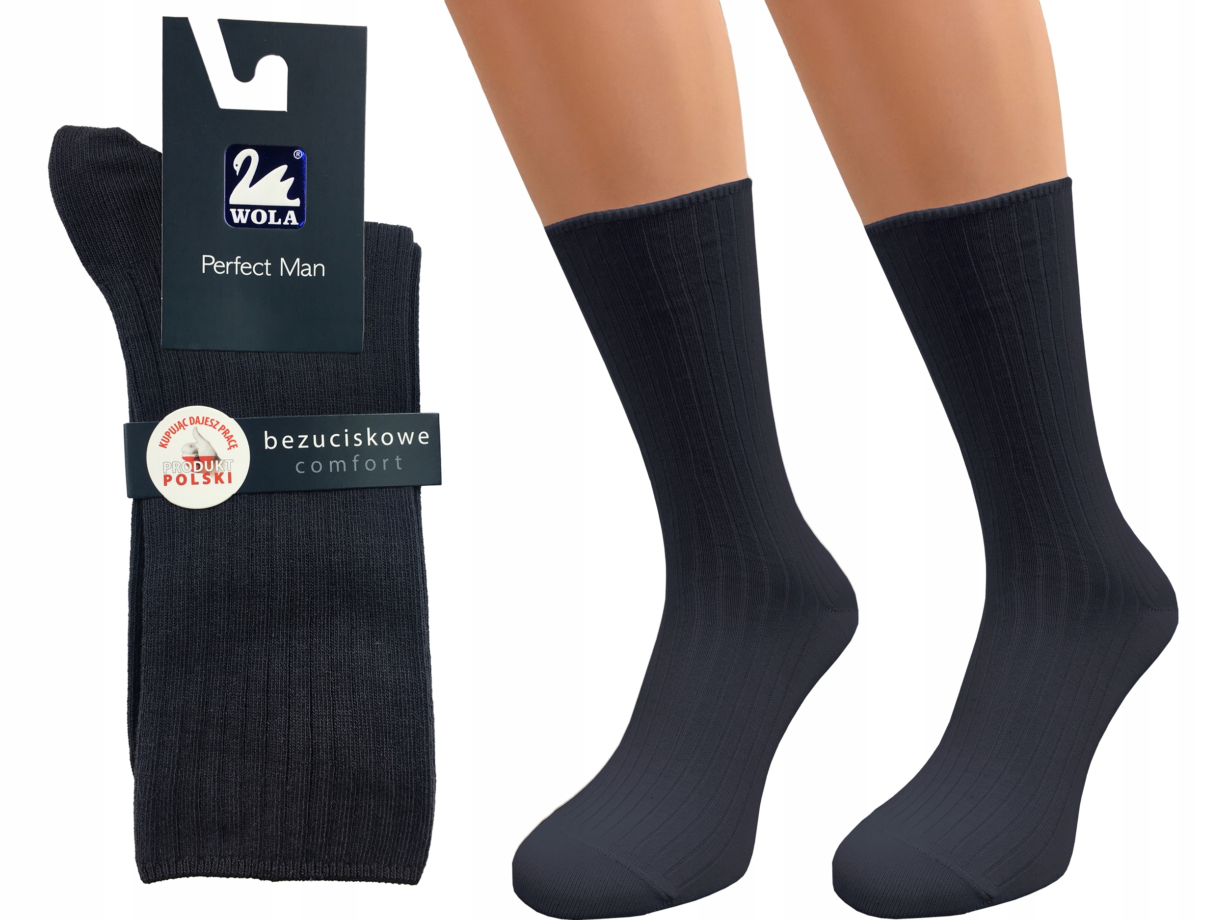 

Wola skarpetki Comfort bawełna graphite G86, 39-41