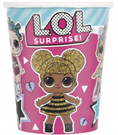 

Kubeczki papierowe Lol Surprise, 266 ml, 8 szt