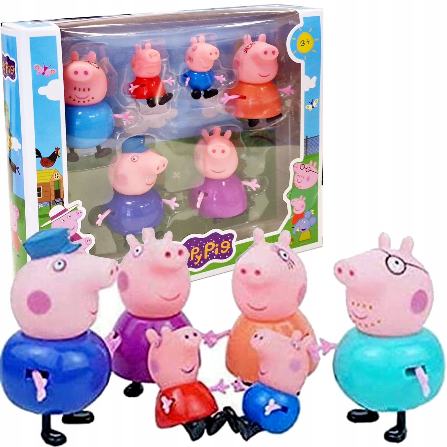 

Figurki Świnka Peppa Duży Zestaw Rodzina Figurka 6