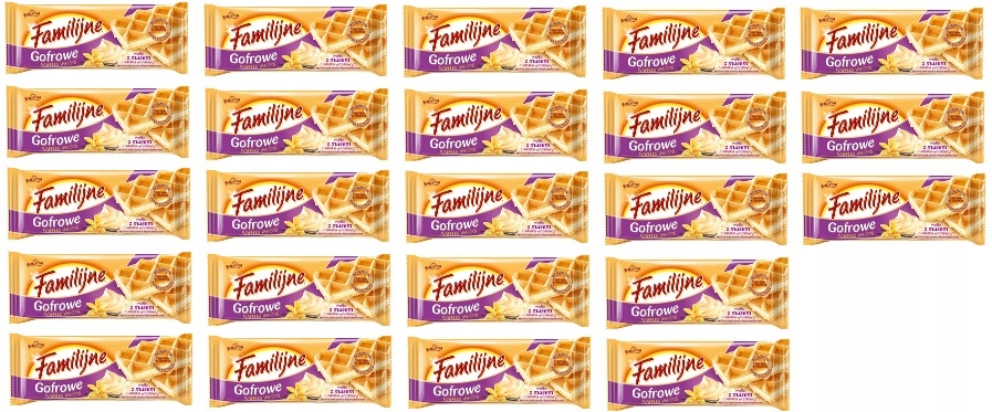 Levně 23 x 130 g Jutrzenka Vafle Rodinné Vaflové Vanilkové Kartonové