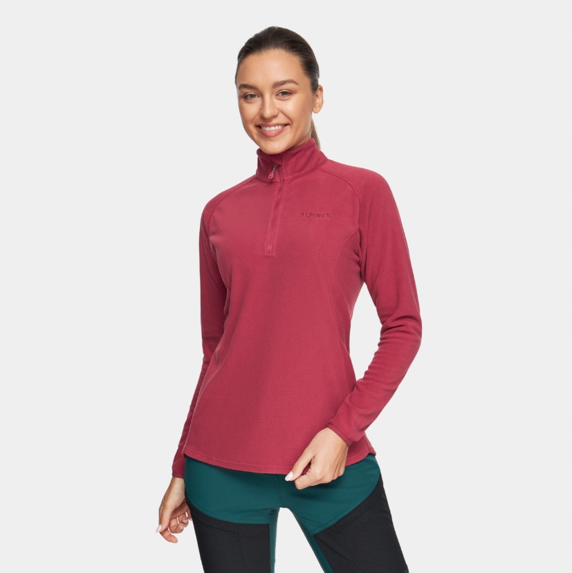 Alpinus Lucania Bluza Polarowa Damska 1/3 Zamek Różowa L