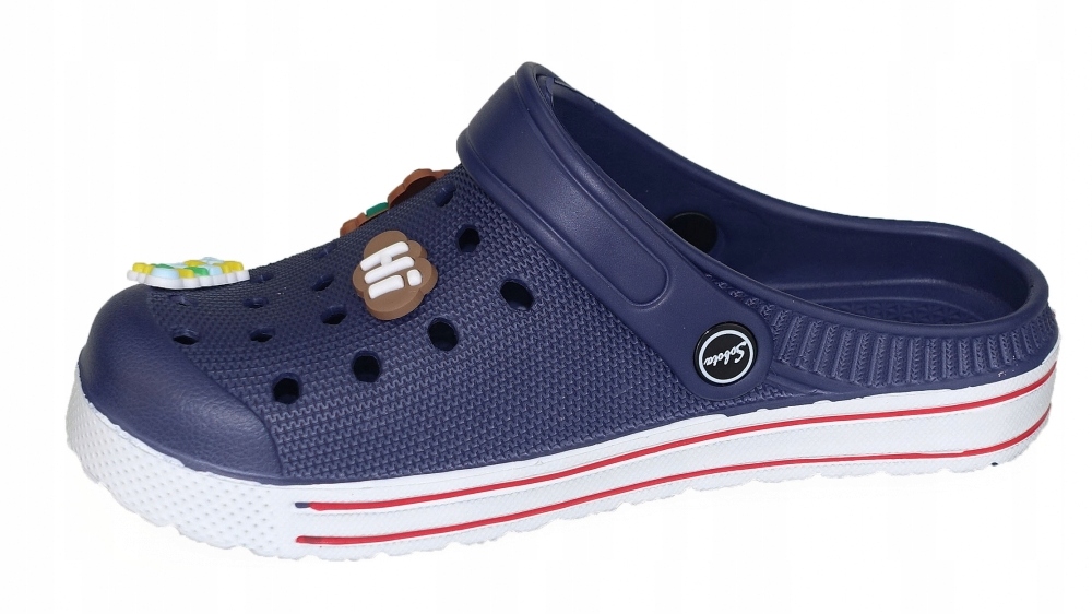 KLAPKI OGRODOWE BASENOWE PIANKOWE DZIECIĘCE LACZKI KROKODYLKI CHŁOPIĘCE Kolor niebieski