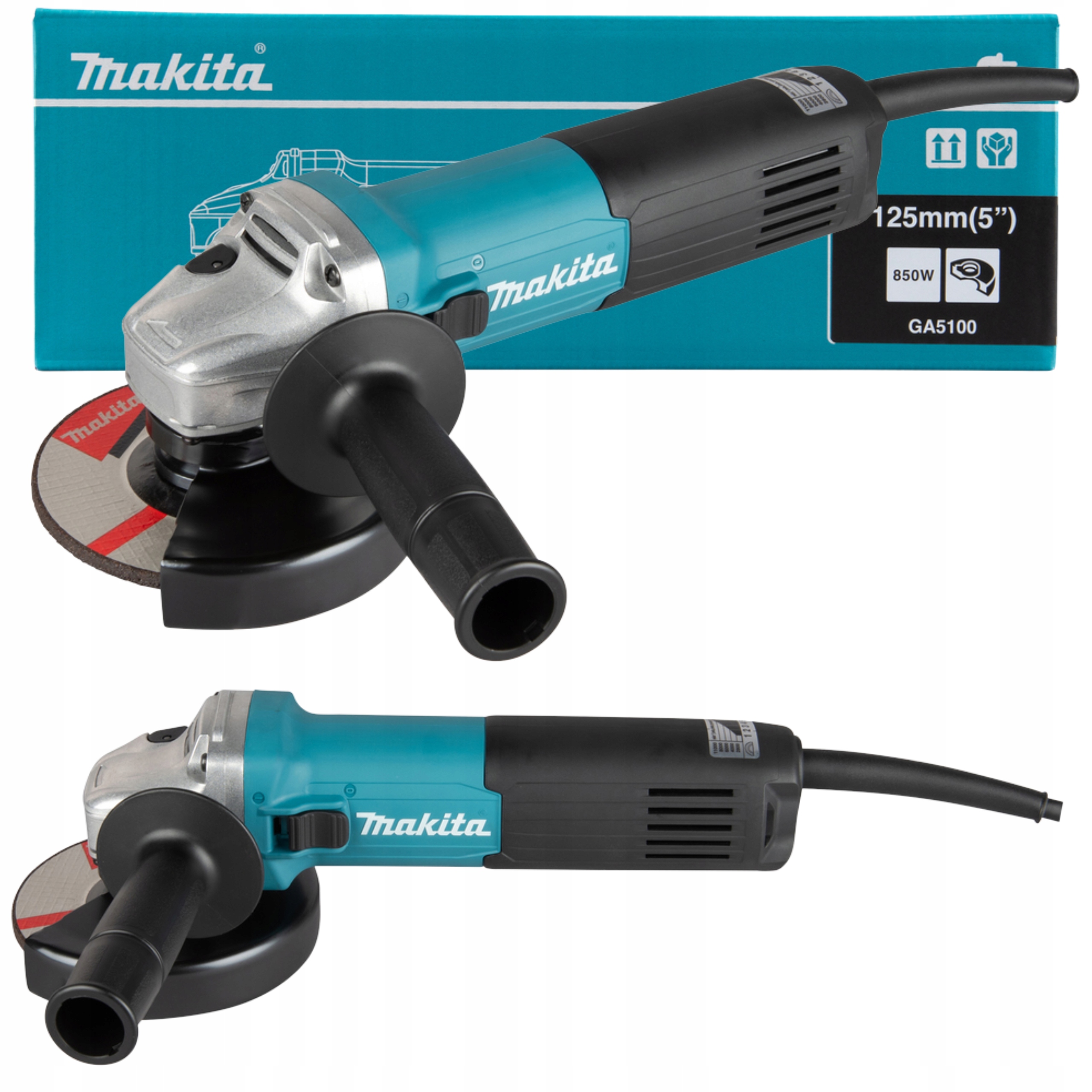 Szlifierka Kątowa Regulacja Obrotów 2800-11000/MIN 125MM 850W Makita GA5100