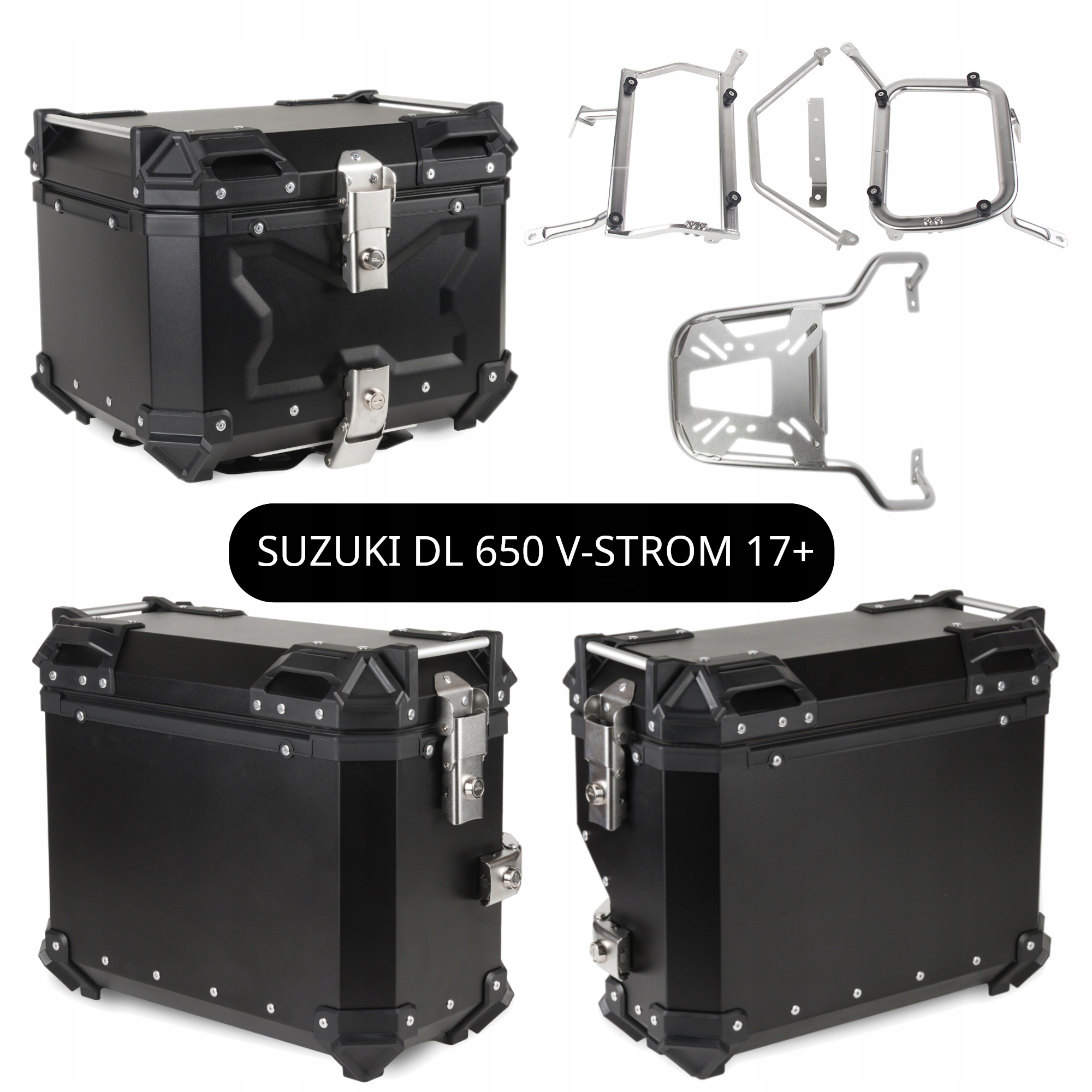 Kufry Hliníkové Rámy Suzuki DL 650 V-strom 17+ Sada TopX