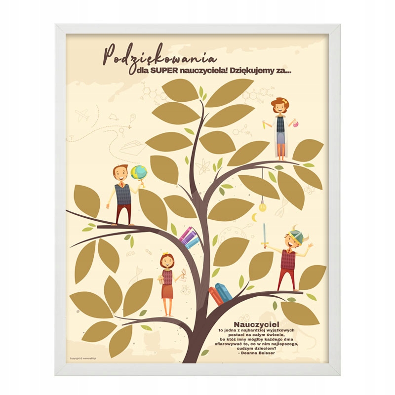 PLAKAT ZDRAPKA dla Nauczyciela 40x50 RAMKA Rodzaj inny