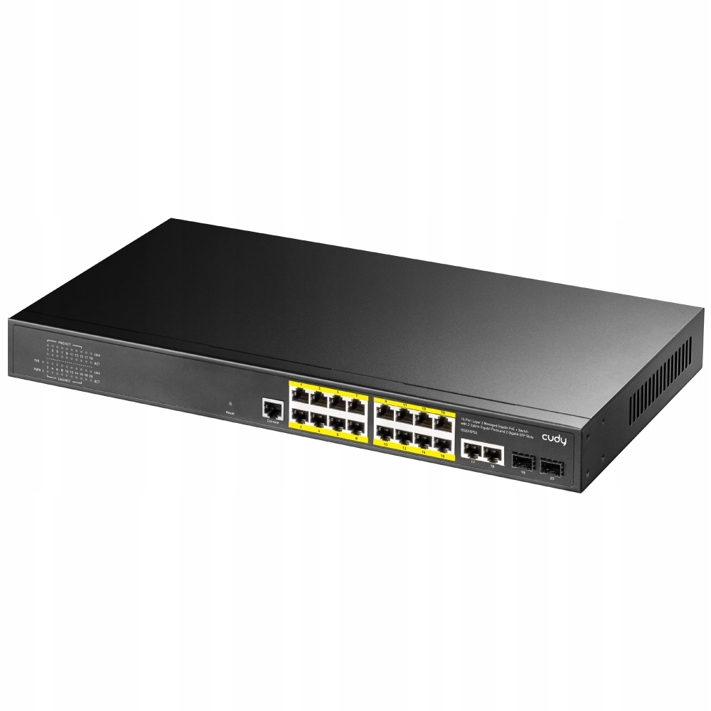 Switch PoE+ 16x PoE GS2018PS2 200W 2xSFP 16+2 Gigabitowy Zarządzalny L2