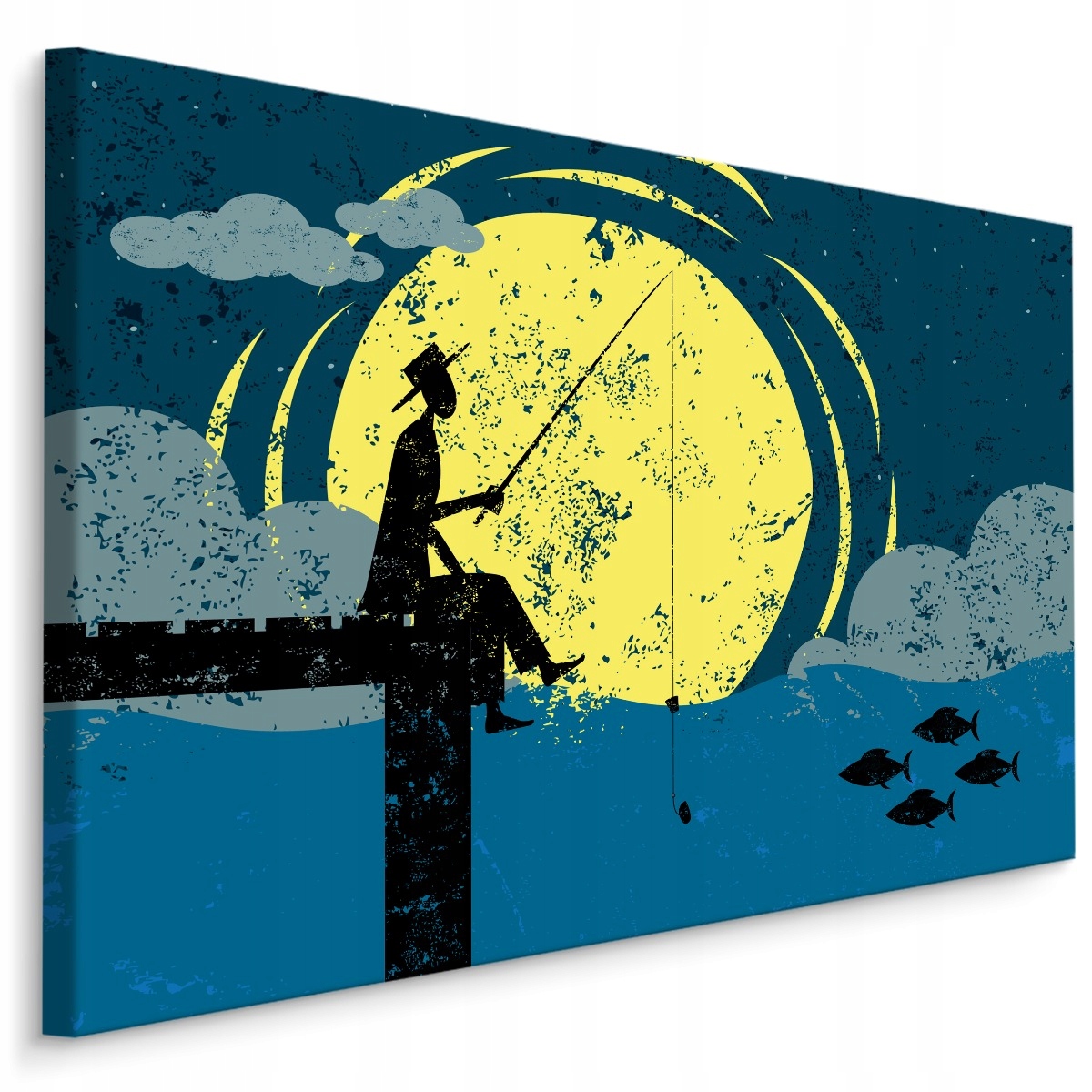 Obraz Canvas Muž Měsíc v retro stylu 40x30