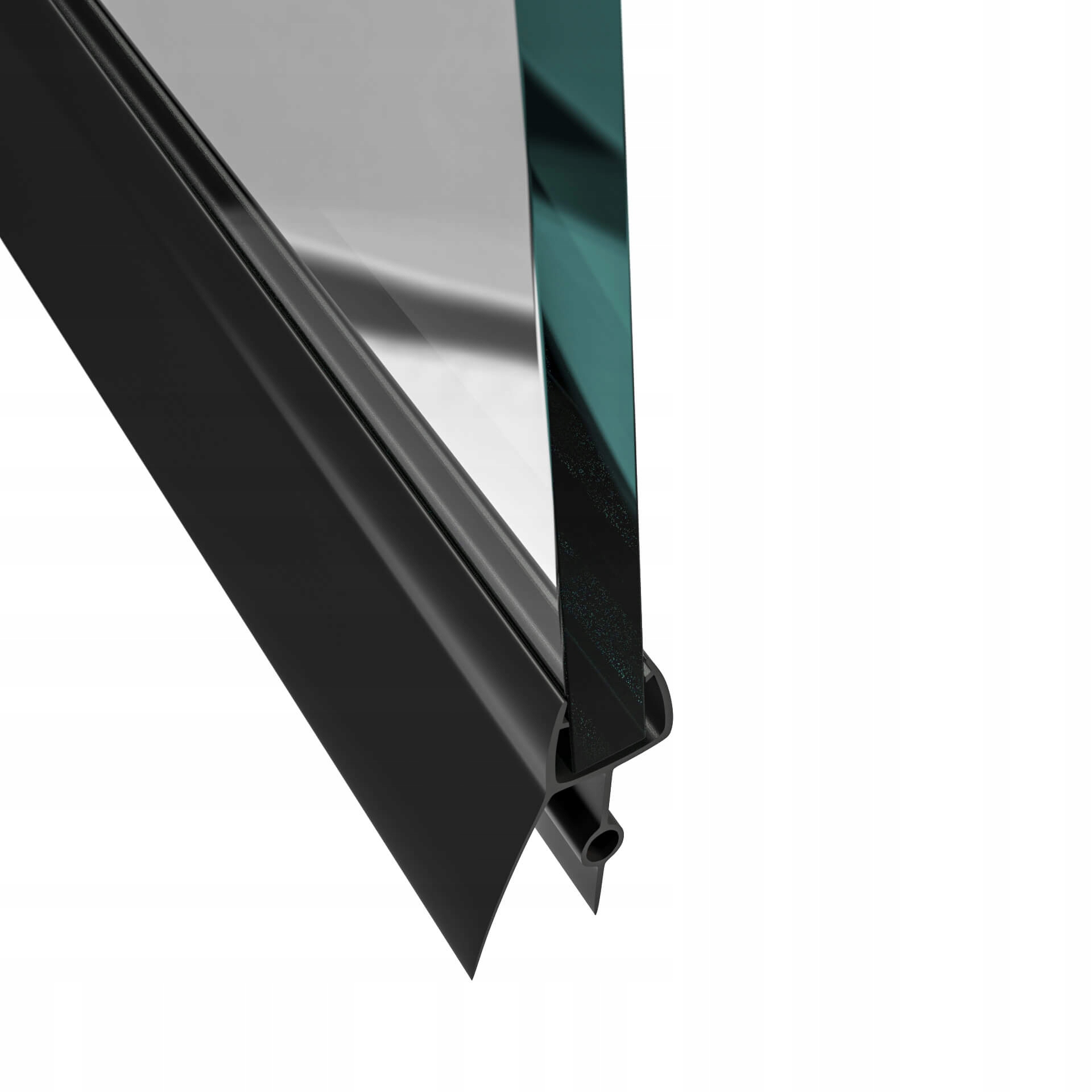 1M USZCZELKA DOLNA POZIOMA DO KABINY PRYSZNICOWEJ PARAWANU CZARNA 4 5 6 MM Typ uszczelnianie