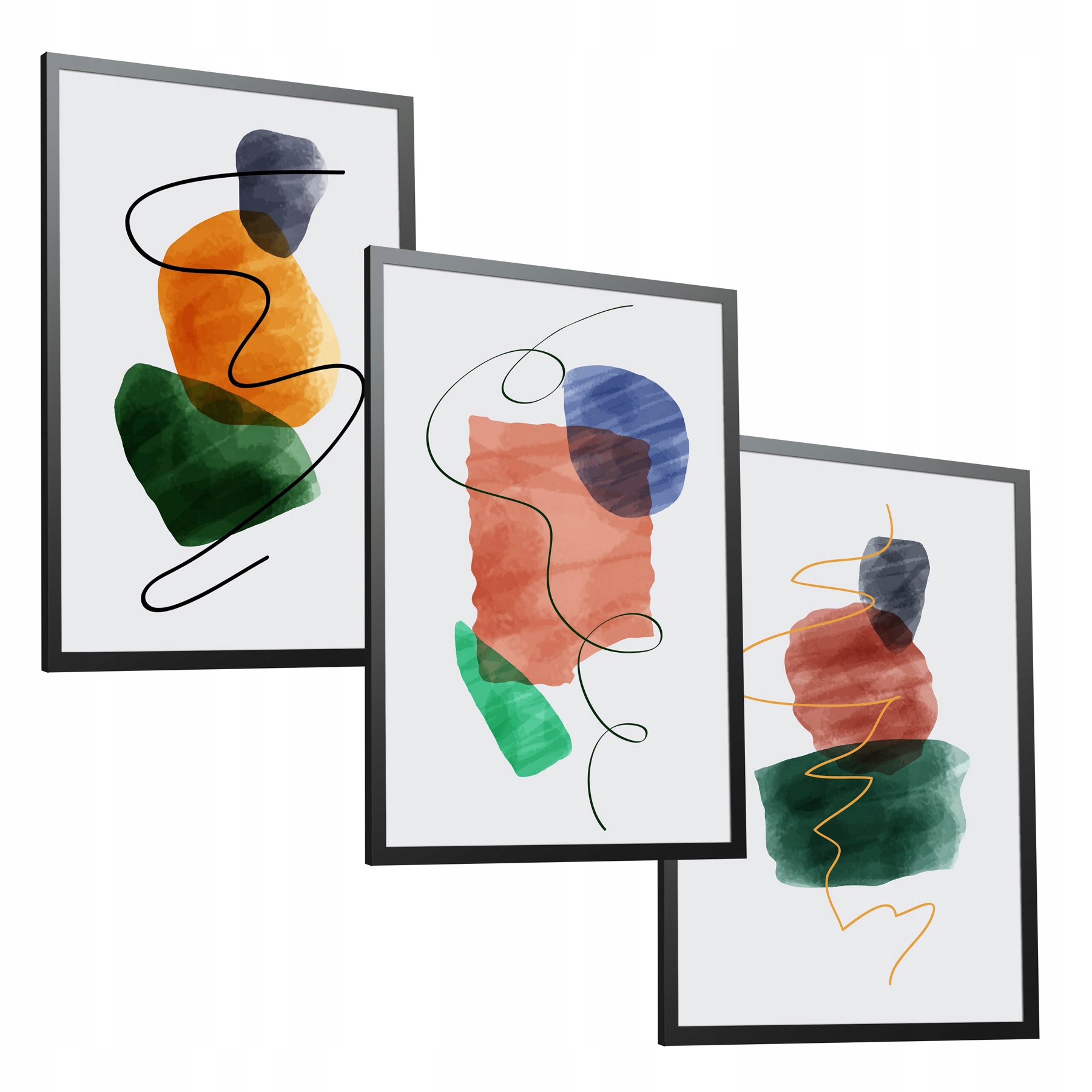 

Abstrakcja Linie Zestaw 3 Plakaty 50x70 Do Salonu