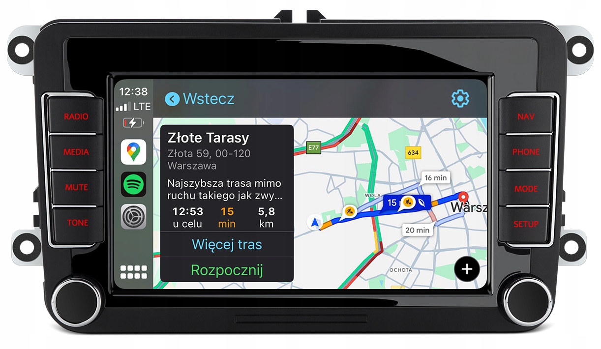 Vw Golf Passat Polo Touran Tiguan T5 Rádio Navigace Android 8GB/128 Dsp