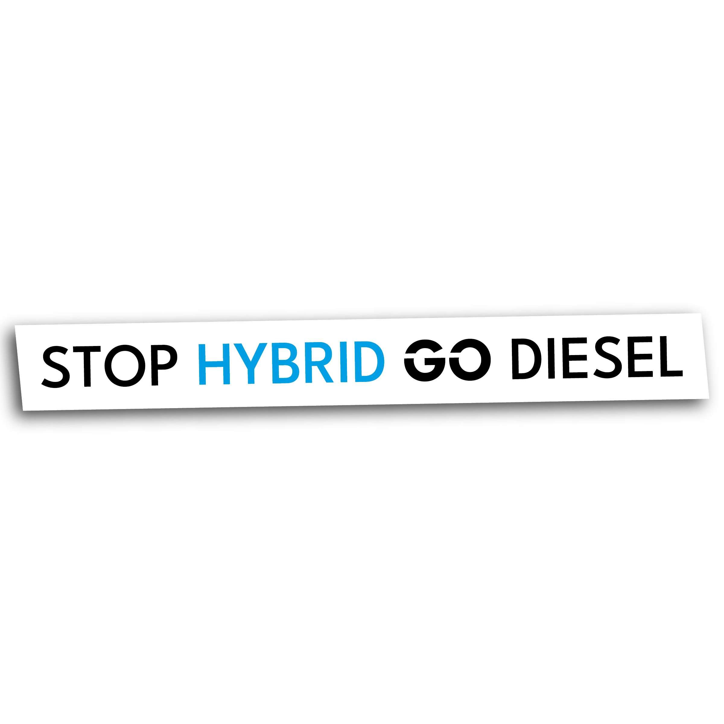 Naklejka Stop Hybrid Go Diesel Na Samochód Auto 38x2,5 cm