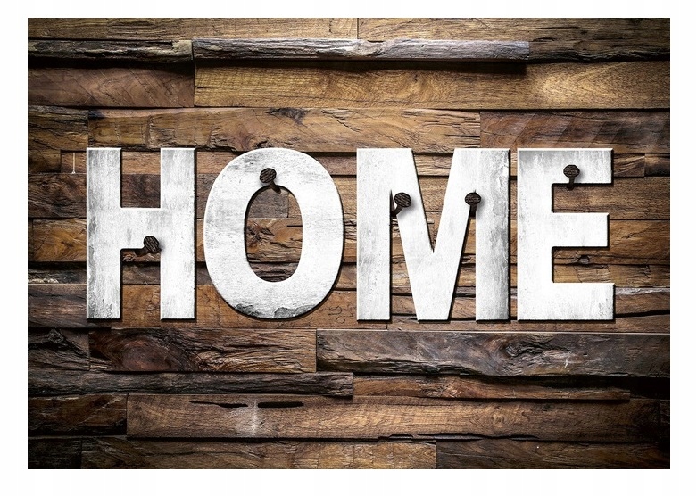 Fototapeta Desky Staré Dřevo Imitace Nápis Home Tapeta Ložnice 368x254