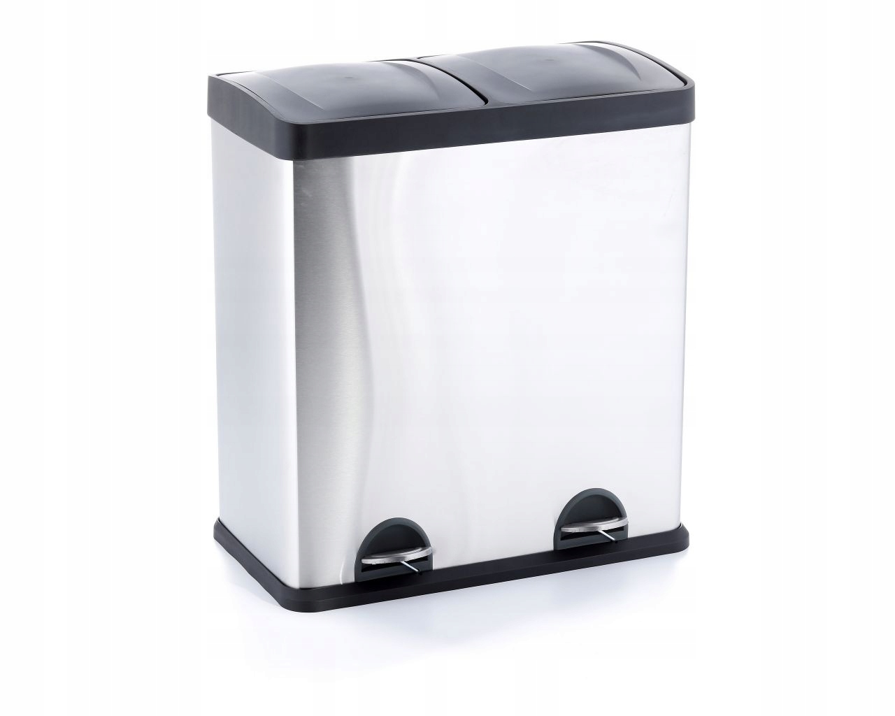 Merida Dvojkomorový Pedálový Kôš 2X30 L, Matná Oceľ