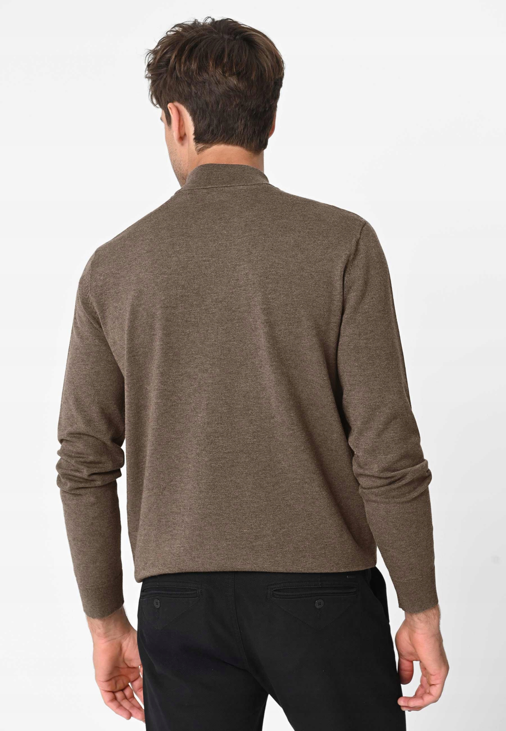 Pánský viskózový Pologolf Hnědý Volcano S-baz 3XL