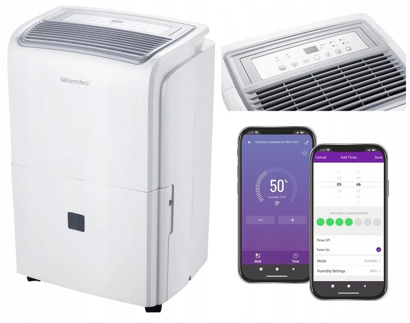 

Osuszacz powietrza Warmtec ODT-35 Wi-Fi 35L/24h