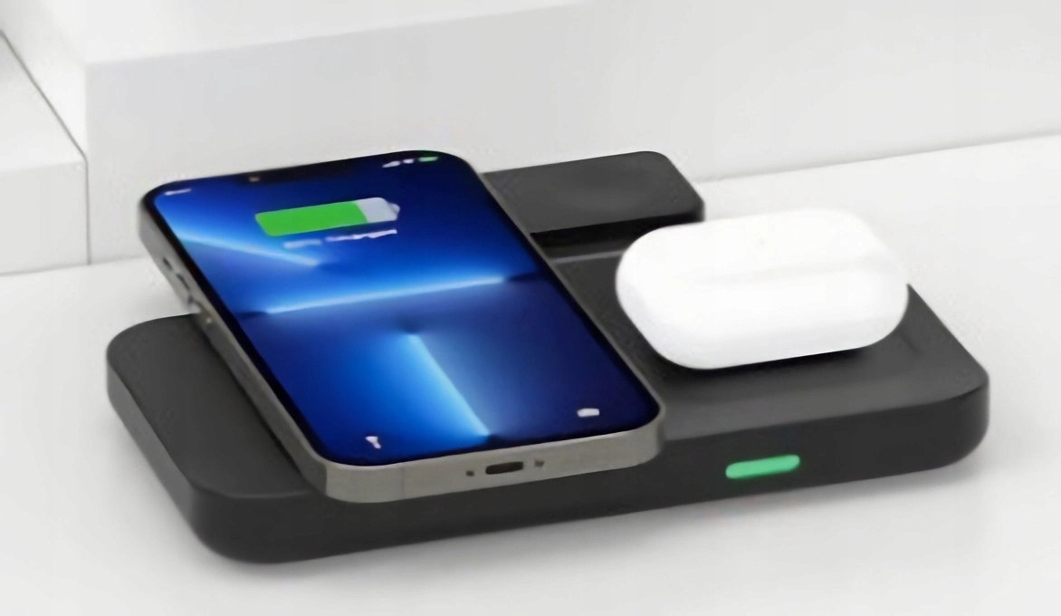 Ładowarka Indukcyjna Bezprzewodowa Szybka 3W1 15W do SAMUSNG IPHONE Watch Prąd wyjściowy 2000 mA