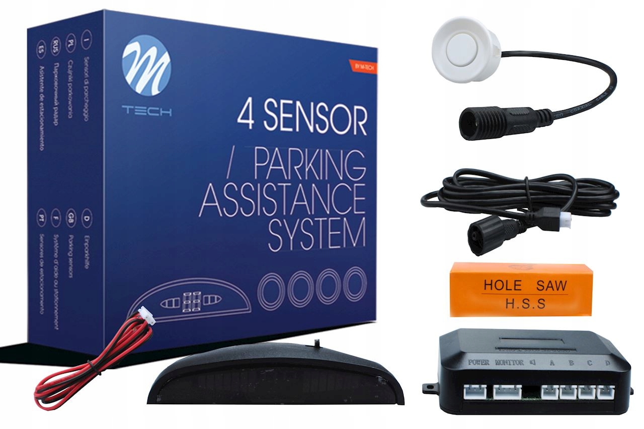 Датчик паркування з роз'ємами-CP5 білий