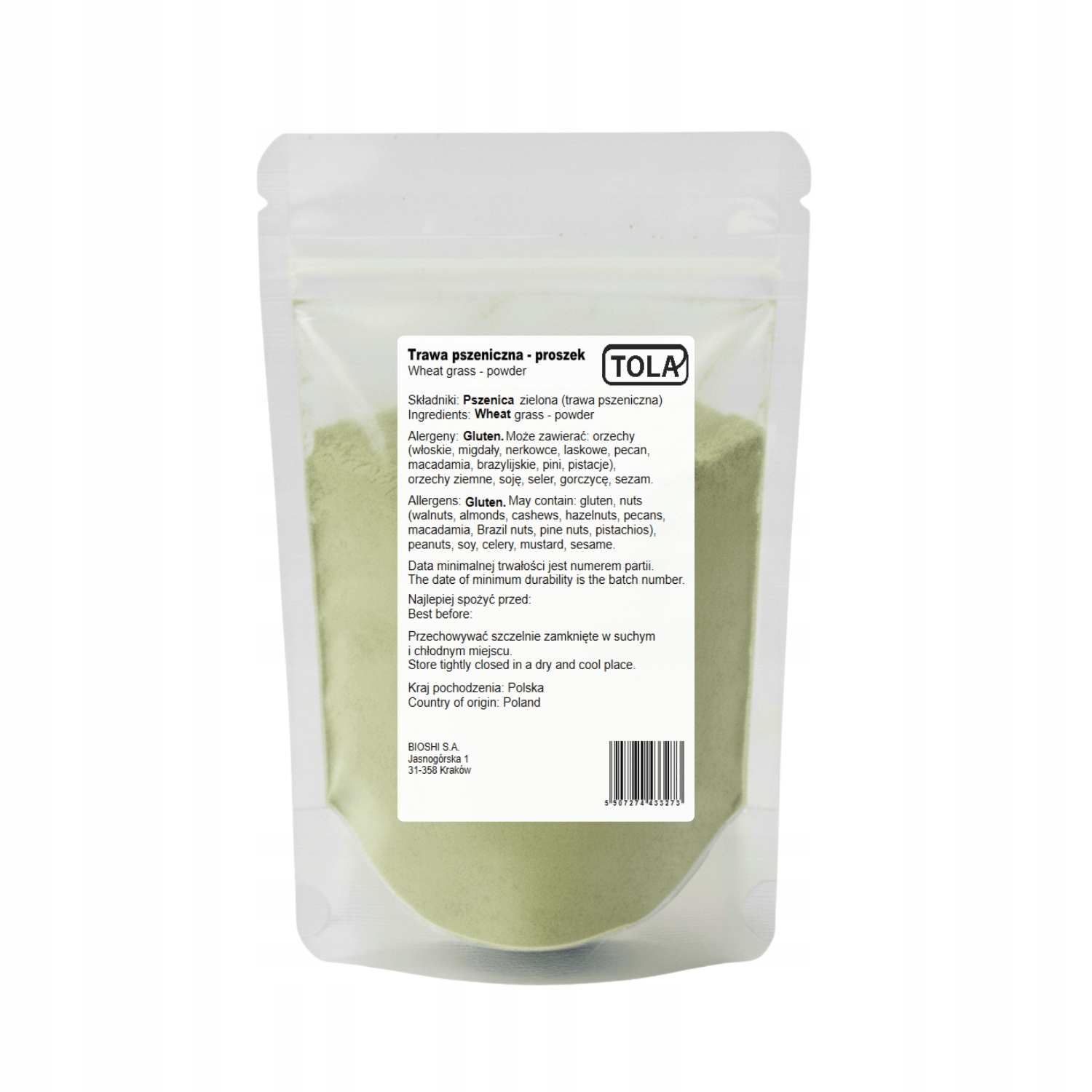 Levně Zelená pšenice v prášku (tráva) 10 kg – vysoká kvalita Tola