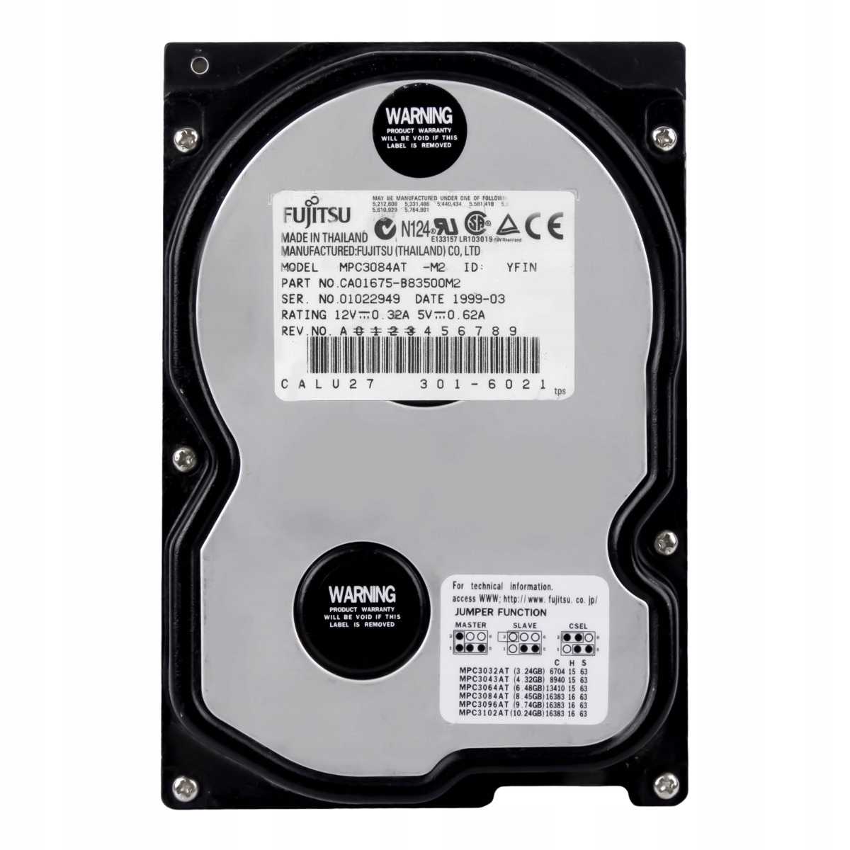 Fujitsu 8.4GB 5.4K Ata 3.5'' MPC3084AT-M2