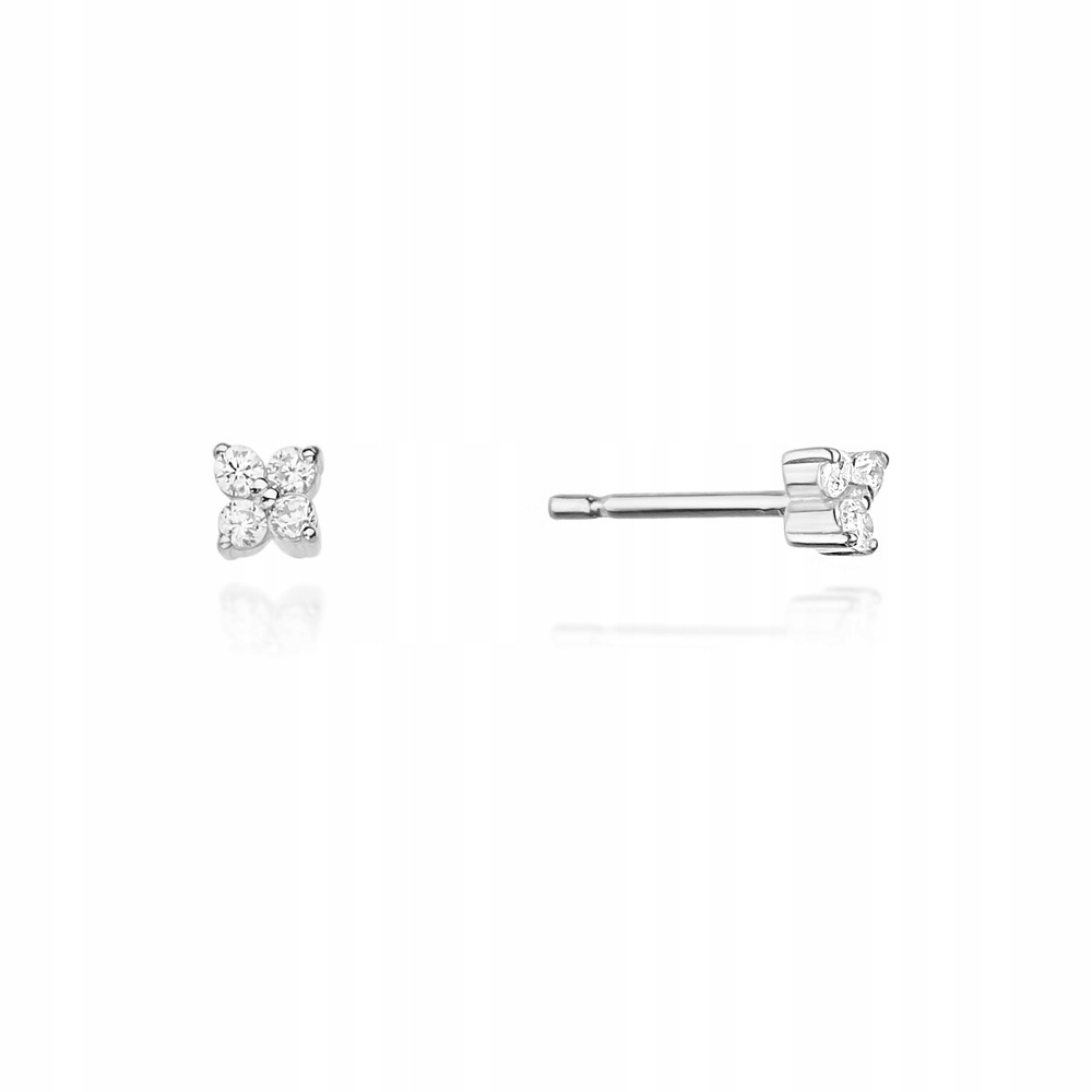 Náušnice se čtyřmi diamanty ryzost 585 (14k), Dárek