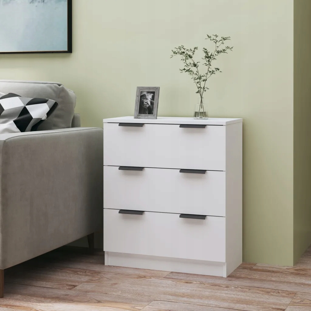 vidaXL Příborník bílý 60 x 30 x 70 cm kompozitní dřevo