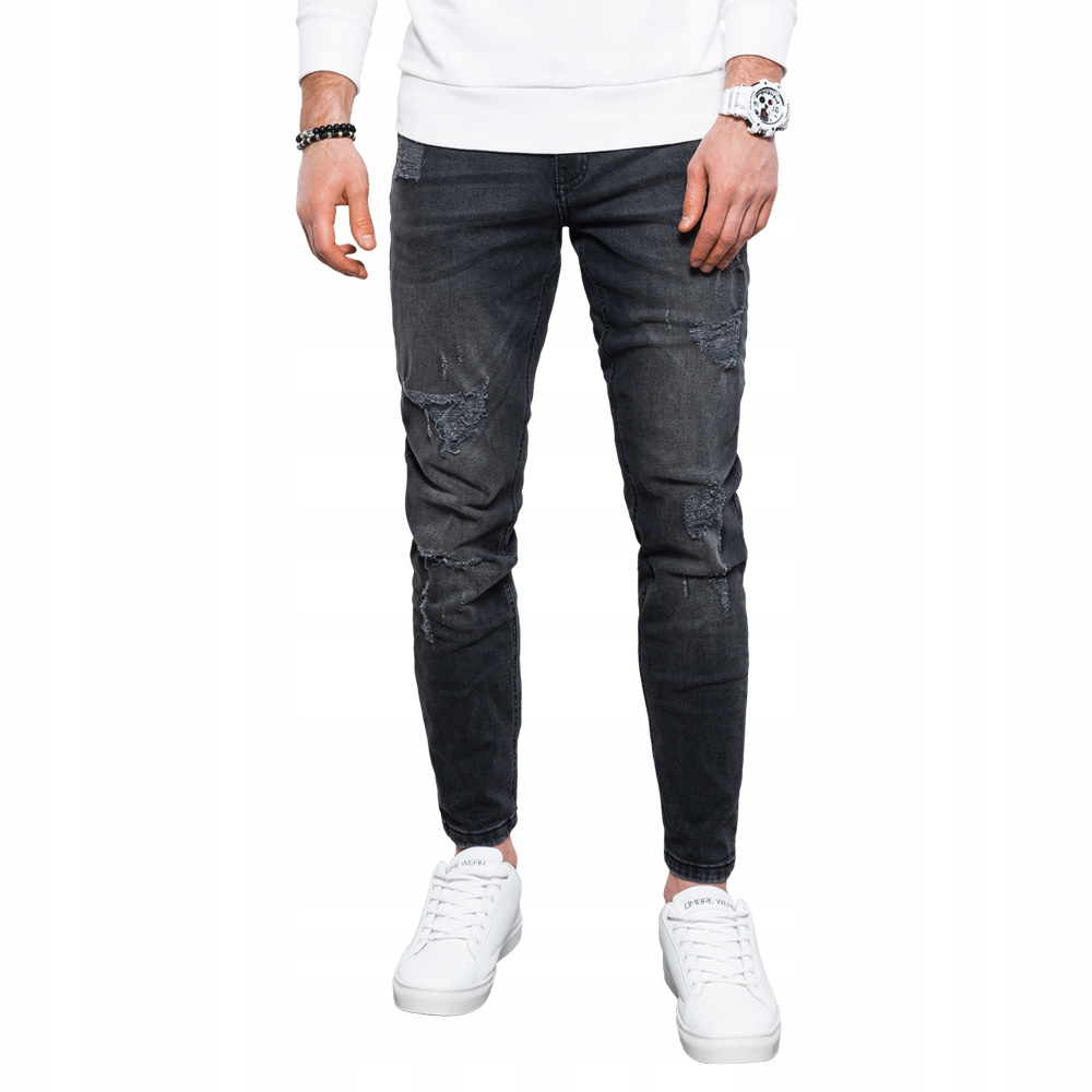 

Spodnie męskie jeansowe P1024 czarne XL