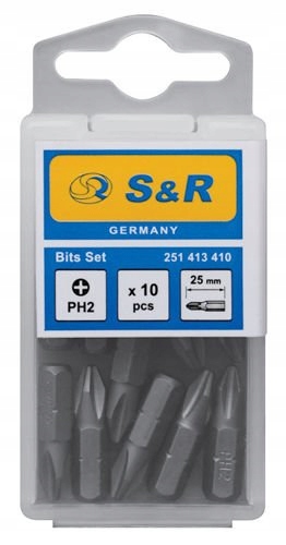 

S&r Zestaw bitów PZ2x25mm(5 szt)PH2x25mm(5 szt