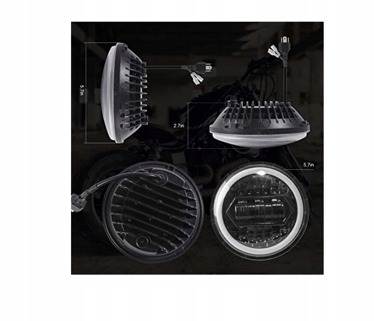 REFLEKTOR LAMPA LED PRZEDNIA HOMOLOGACJA MOTOCYKL Producent bez marki
