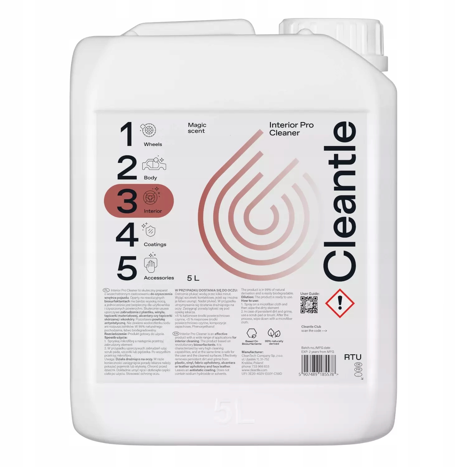 Cleantle Interior Pro Cleaner 5L