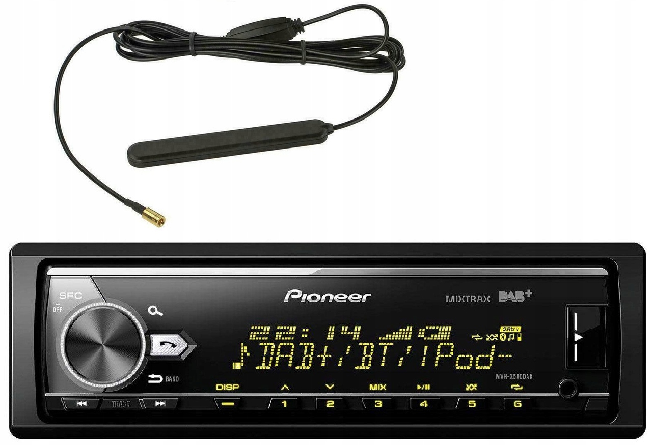 Pioneer MVH-X580DAB Autorádio MP3 VarioColor Bluetooth anténa Dab