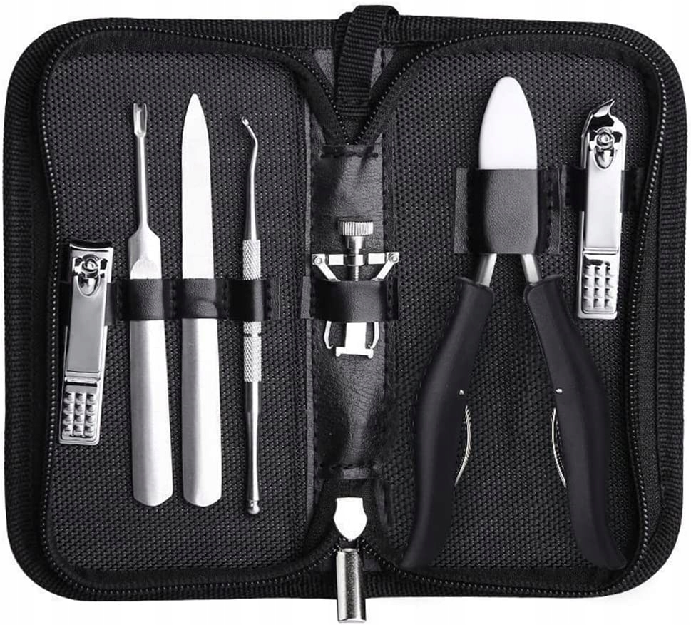 

Zestaw Manicure Cążki Nożyczki Paznokci 7 el Etui