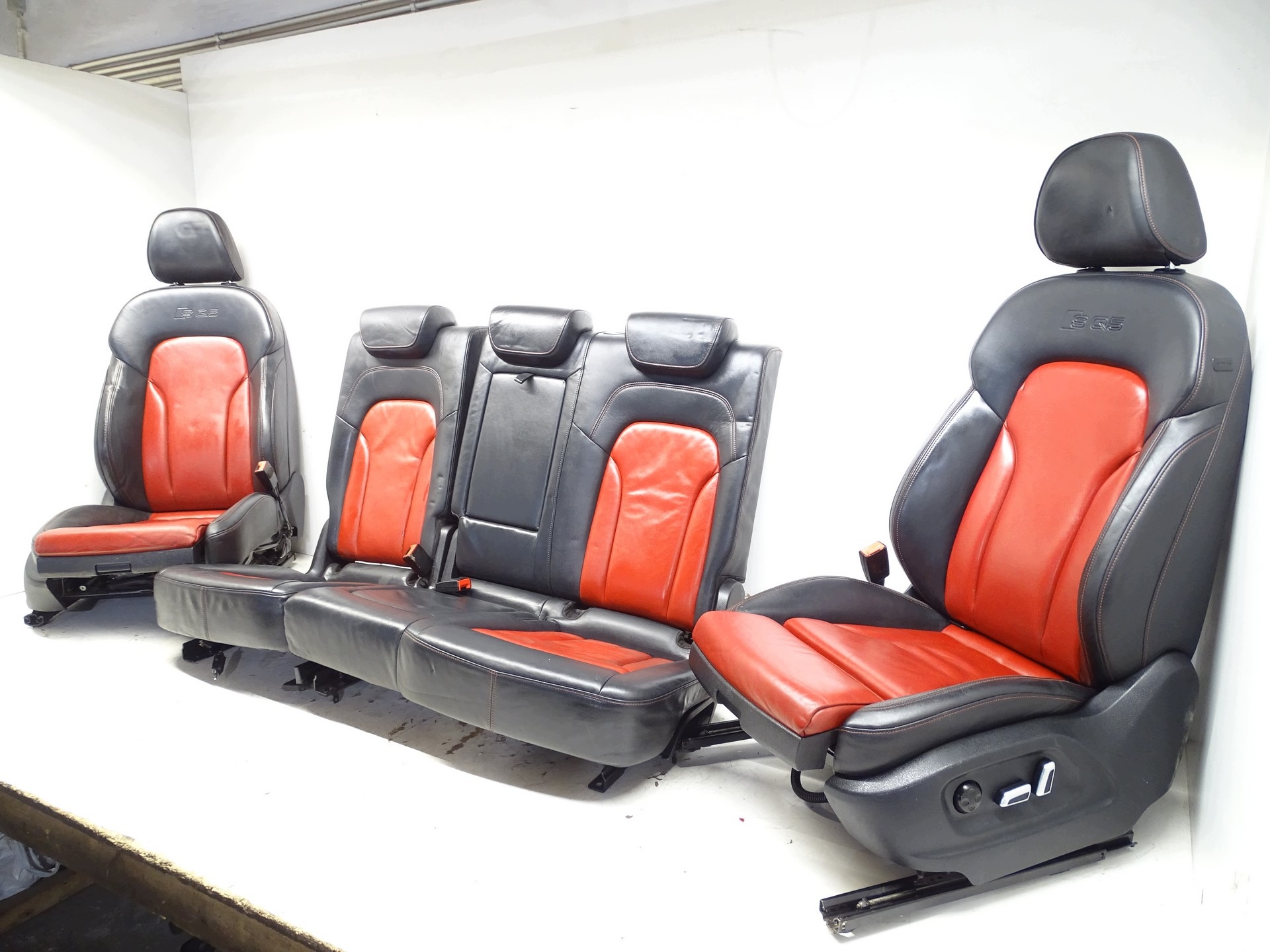 Sitze Sitz vorne Sitz heck KOMPLET Leder rote AUDI SQ5 8R