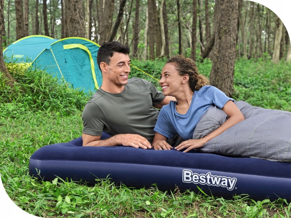 Materac Dmuchany Dwuosobowy Welurowy Łóżko Bestway z Pompką MODEL 2024 Izolacyjność (R-Value) 0-2