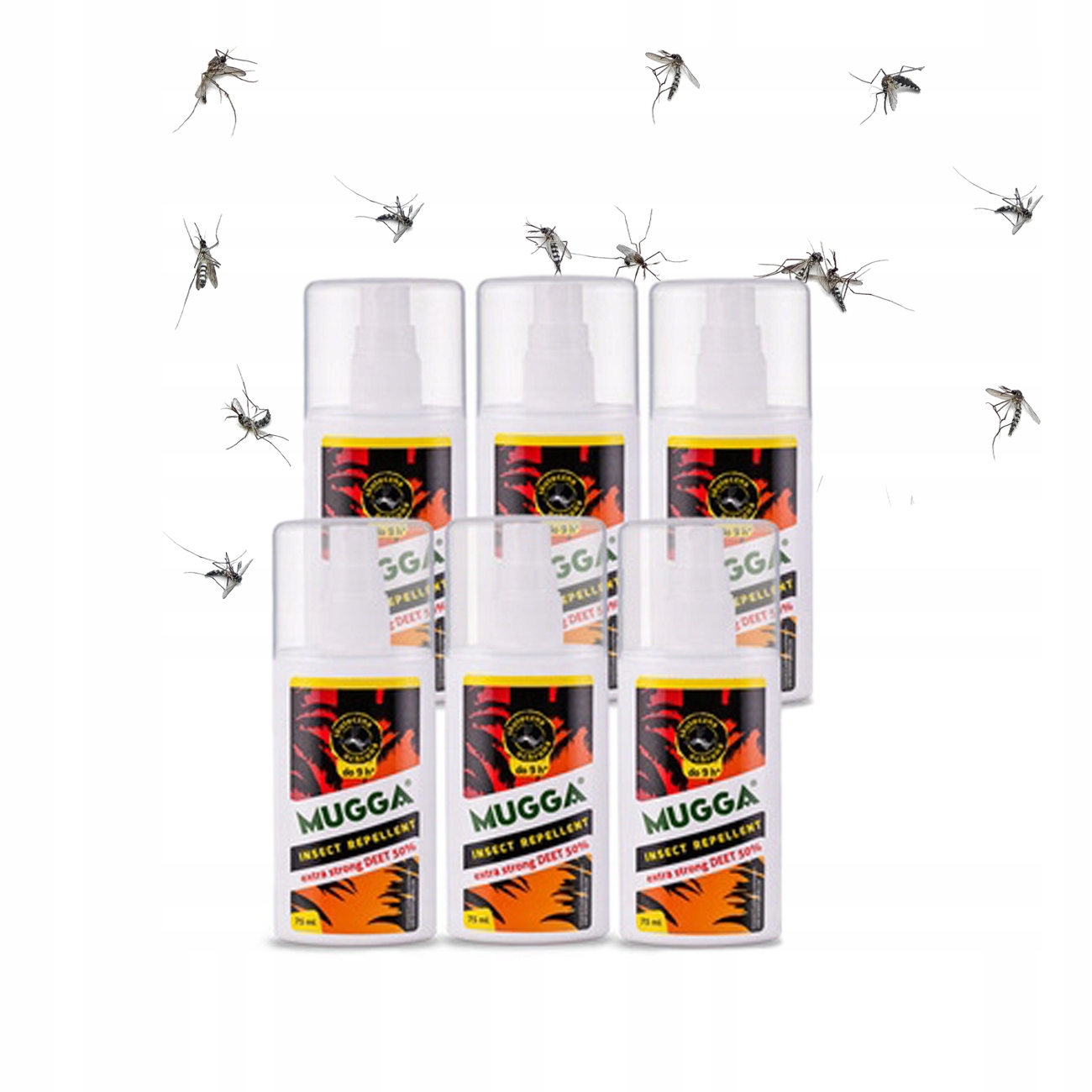 Mugga Na Klíšťata Komáři Tropický Sprej Strong 50% Deet 6 ks DW.2029