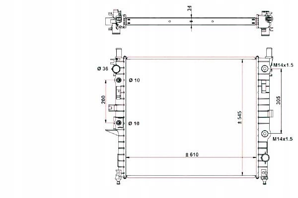NRF CHŁODNICA MERCEDES W163 ML230-500 NRF Producent części NRF