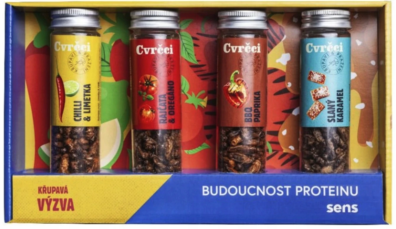 Sens Křupaví pražení cvrčci, dárková sada, 4x 20 g