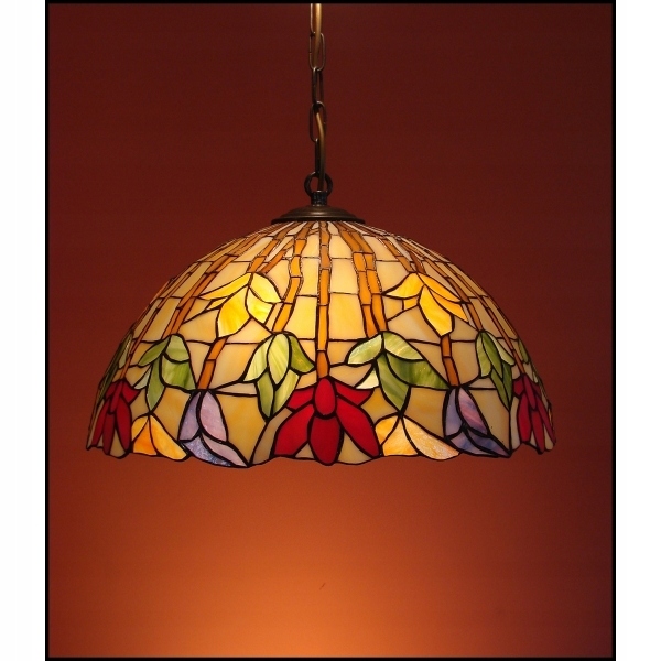 Lampa luster závesný vitráž Storczyk 40 cm