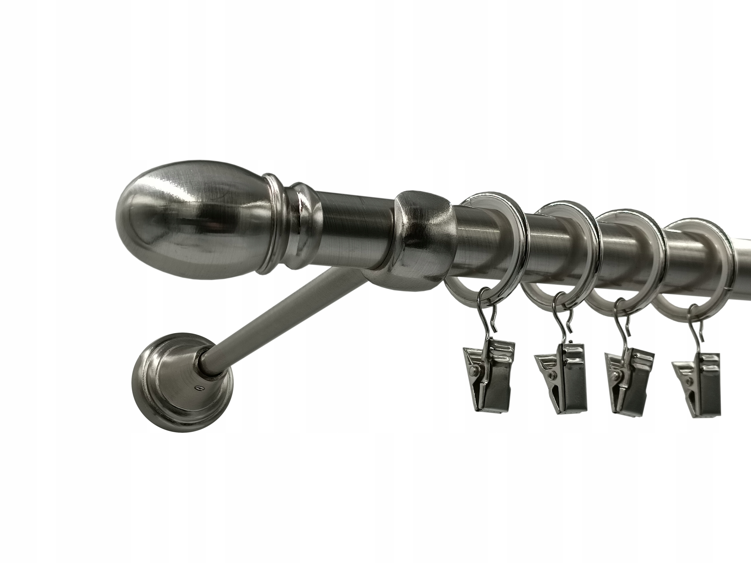 Garnýž Kovový Lux 19 mm galvanizovaný Nikl 400 cm MIX Koncovek dle výběru