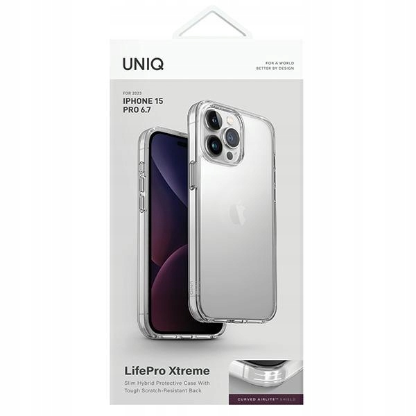 Uniq etui LifePro Xtreme iPhone 15 ProMax 6.7" przeźroczysty/crystal clear