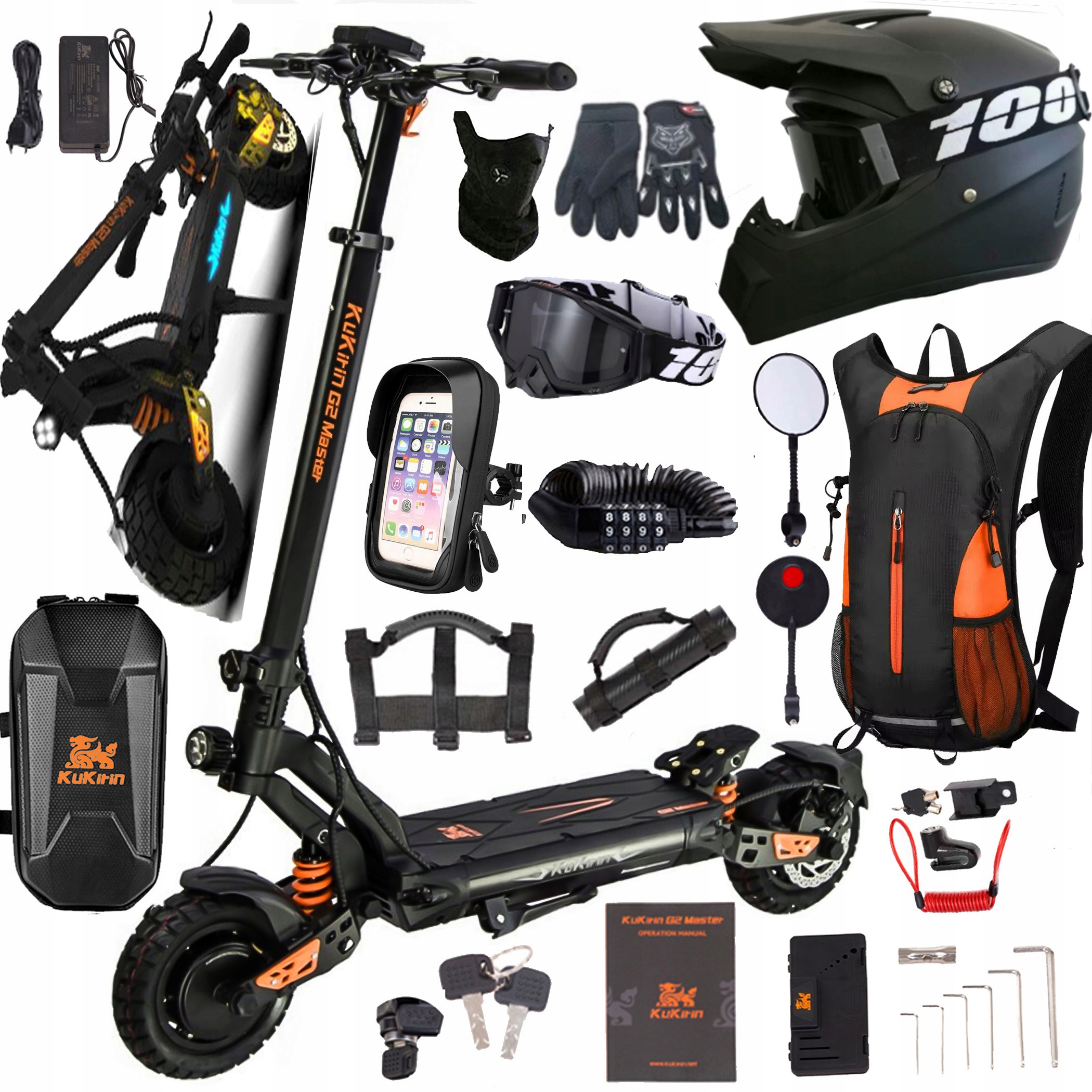 2026 KuKirin G2 Master terénní elektrokoloběžka 2000W 52V 20,8AH 60KM/H 70KM 10" Dárky