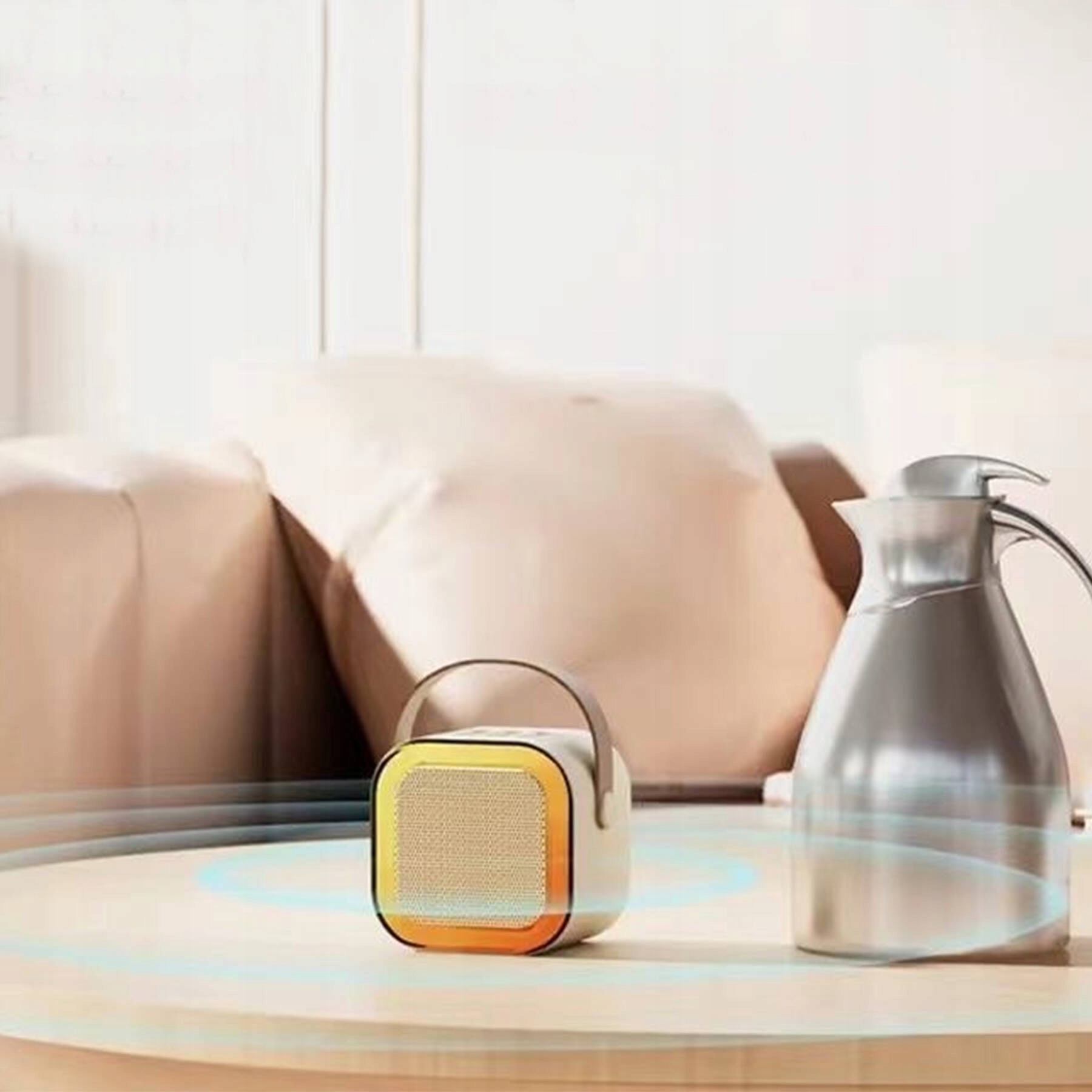 GŁOŚNIK BLUETOOTH PRZENOŚNE KARAOKE LAMPKA RGB 2 MIKROFONY USB SD MINI JACK Marka Colorful