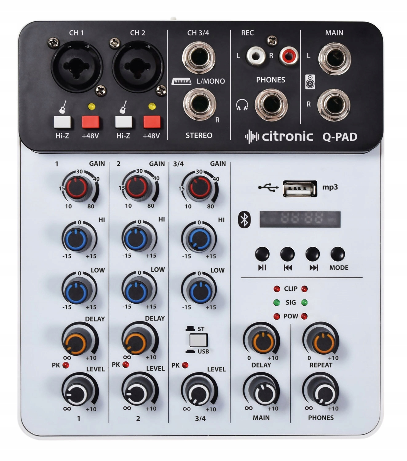 Audio mixážní pult Citronic Q-pad Mini Usb Bluetooth