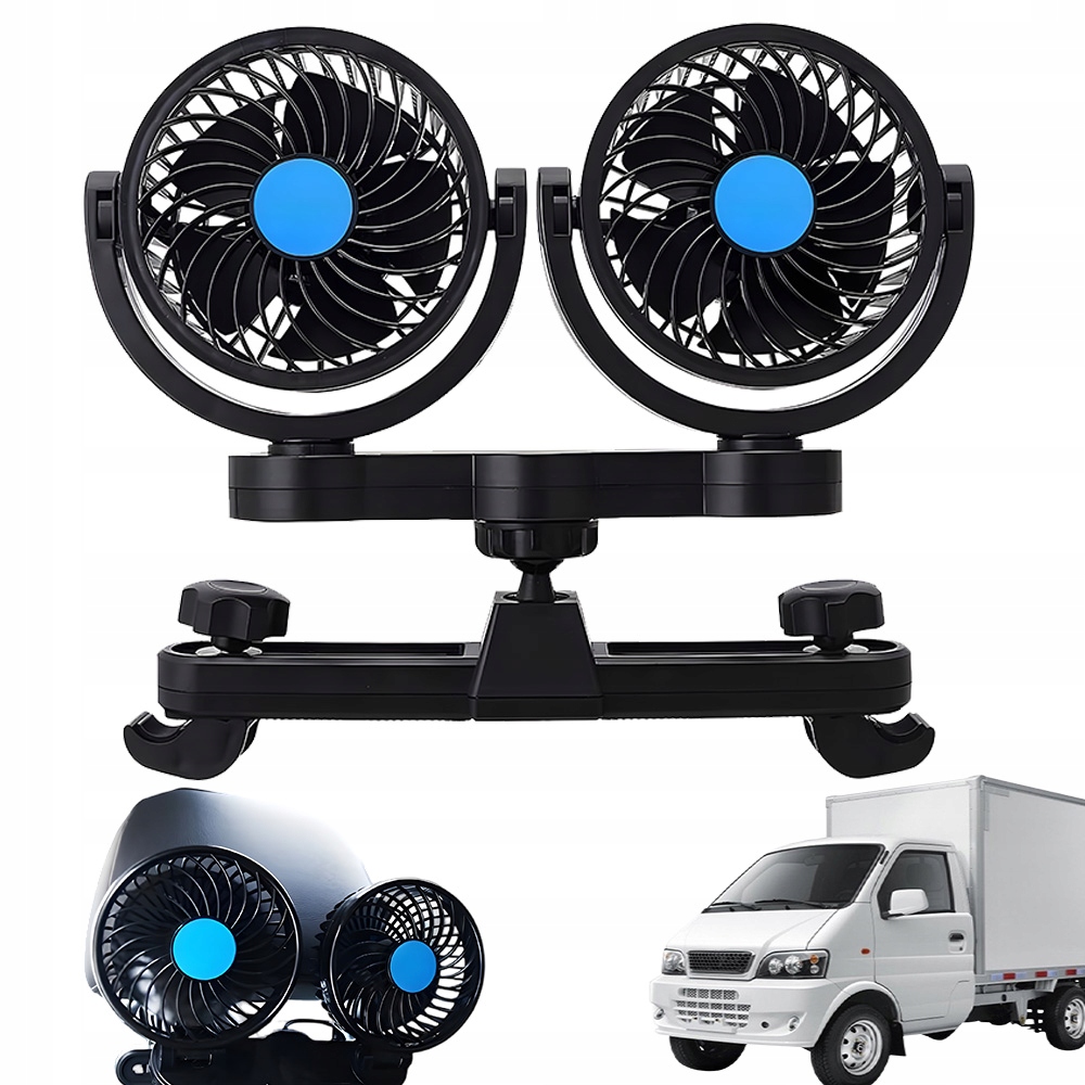 Dvojitý Ventilátor Do Auta, Kompaktní Ventilátor Do Auta, Silný Přívod Vzduchu